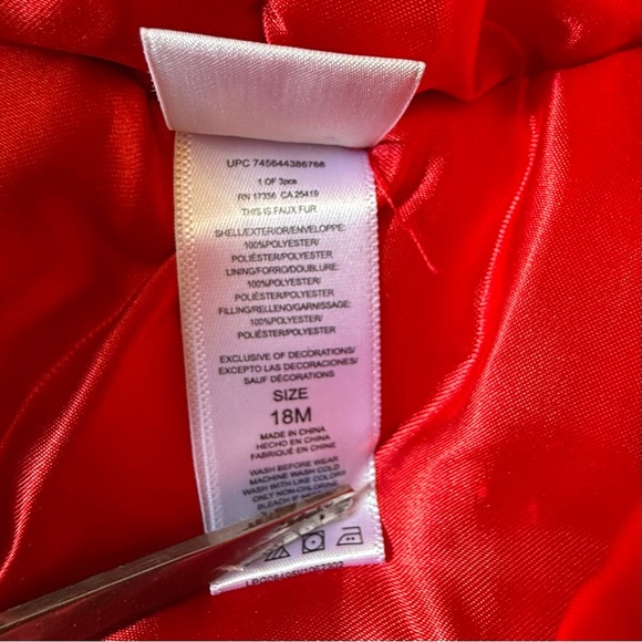 Little Me Jacket Infant Girls' 18 Months Soft Faux Fur Leopard Print Dress Coat - Picture 4 of 5